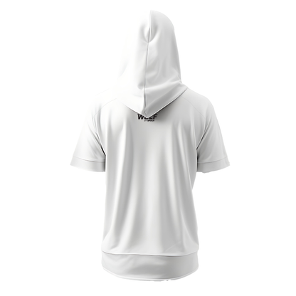 Wolf Athletics - Premium Unisex Short Sleeve Hooded Sweatshirt White