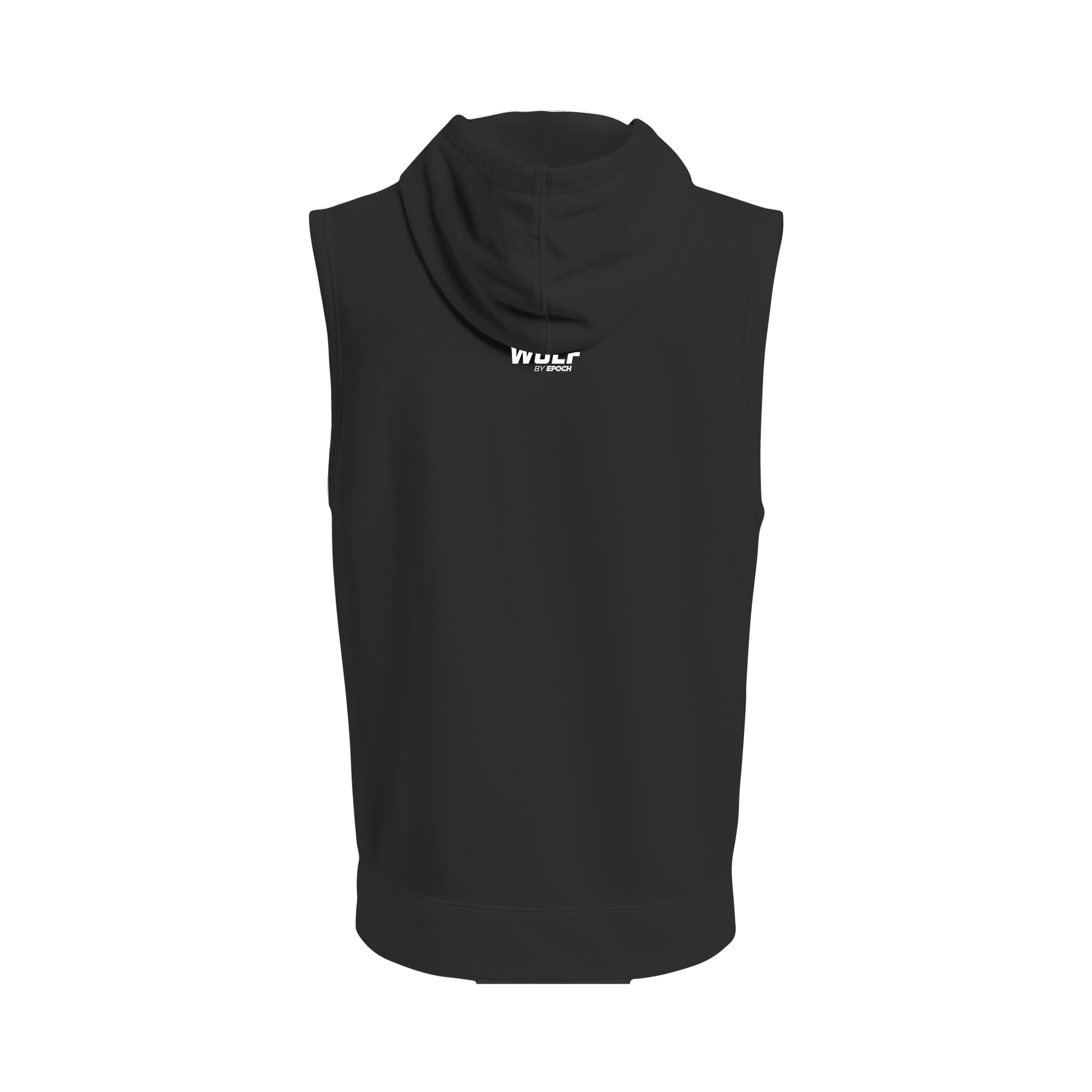 Wolf Athletics Unisex Performance No Sleeve Hooded Sweatshirt Black